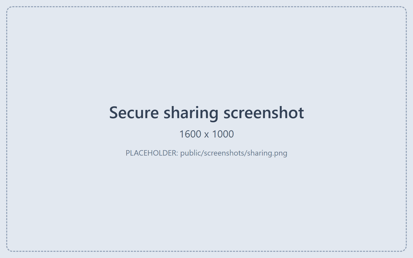 Share dialog with a link, PIN and expiry date